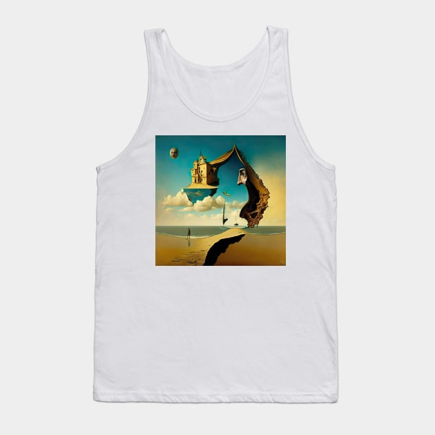 [AI Art] Distant escape, inspired by the works of a surrealist master Tank Top by Sissely